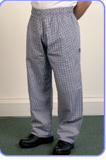 Small check trousers