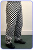 Chess board check Chefs`trousers.